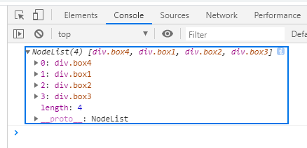 再打印一遍document.querySelectorAll("#father>div")