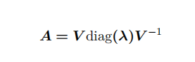 A = V diag(λ)V 졨 1