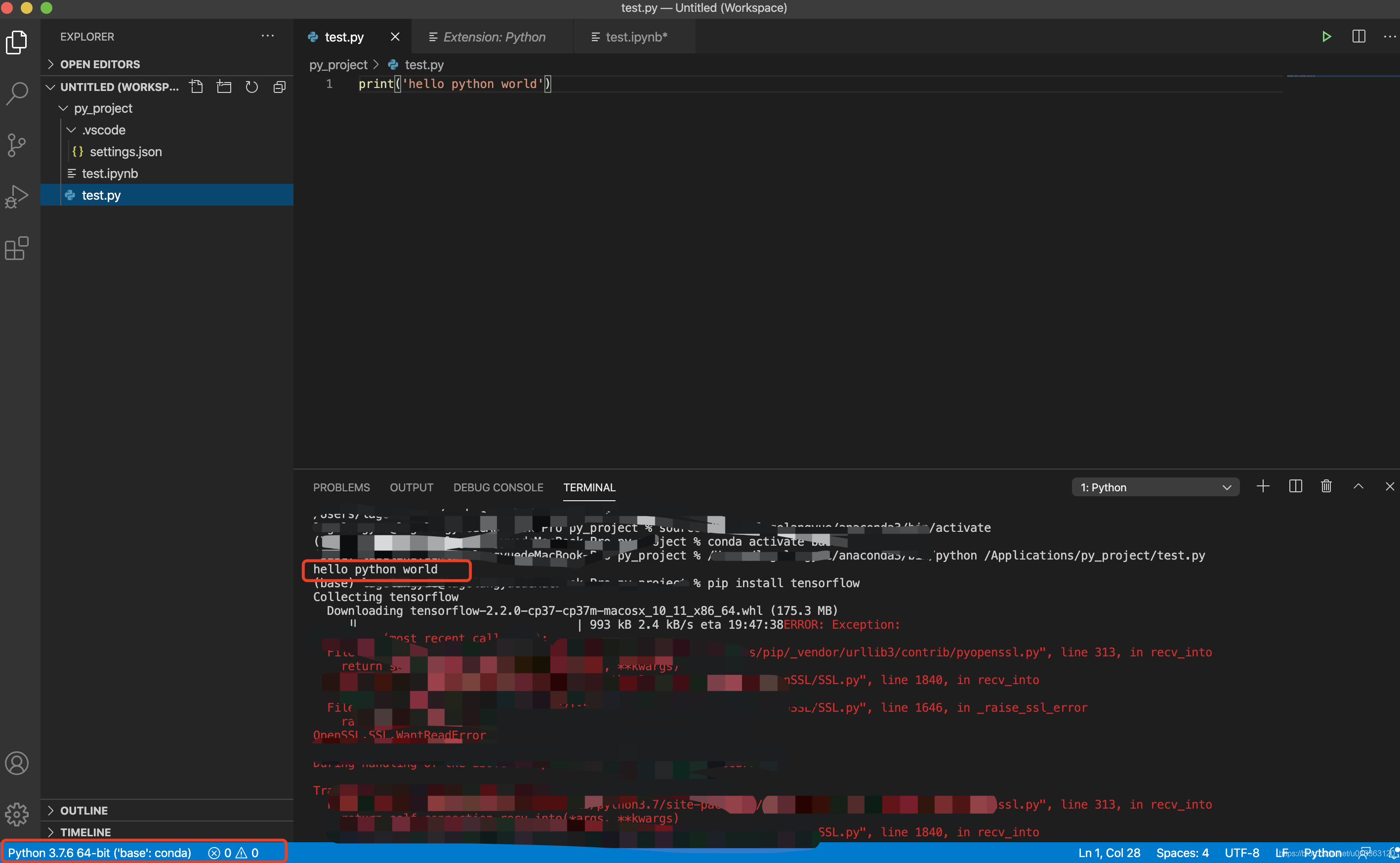 macos+vscode+anaconda+tensorflow打造python开发环境_mac vscode安装配置python环境-CSDN博客