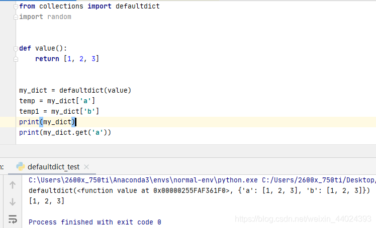 python学习——collections模块之defaultdict_defaultdict清零 python-CSDN博客
