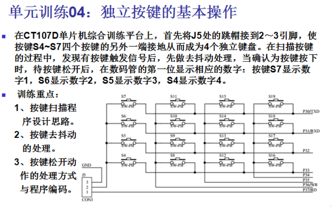 蓝桥杯基础模块4_1：独立按键