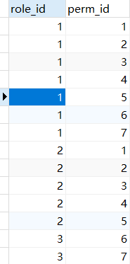 在这里角色-权限中间表插入图片描述