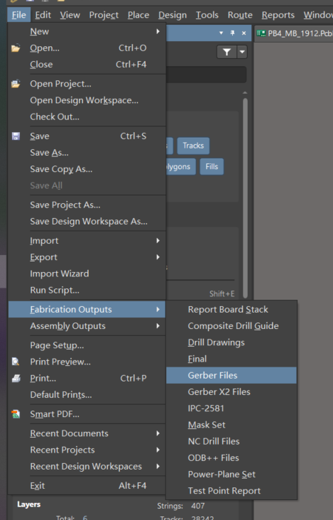 如何输出gerber文件