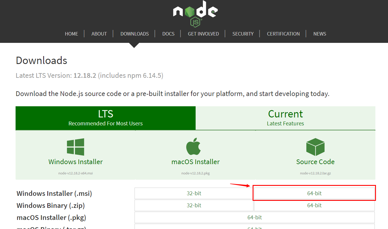 Node js install version. Pkg node js example.