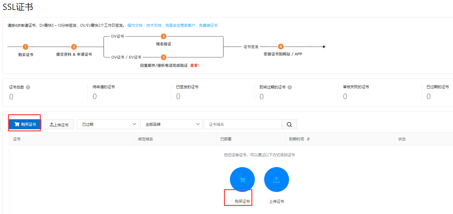 十分钟搞定阿里云免费https证书申请和配置