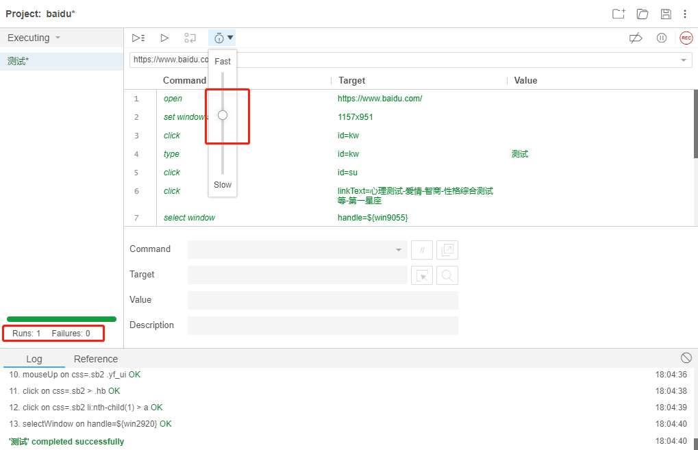 Selenium IDE reports an error Exceeded waiting time for new window to
