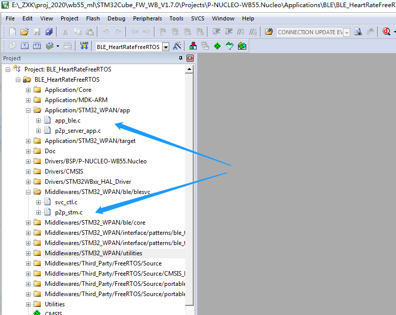 stm32wb55-is-modified-to-p2ps-transparent-transmission-service-with