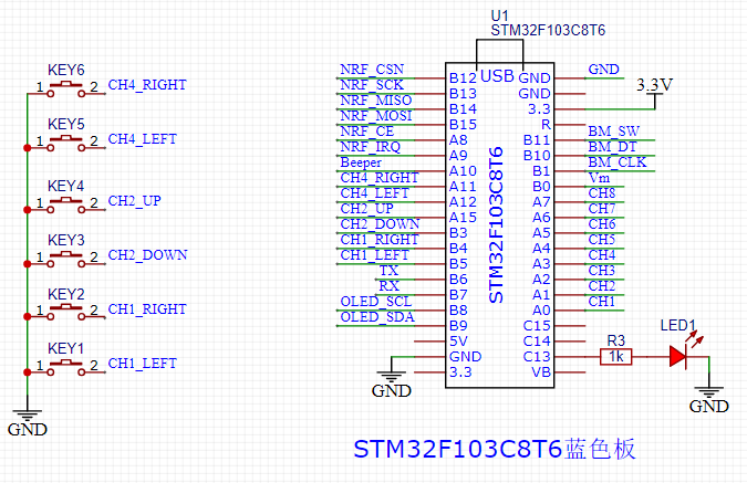 基于stm32f103c8t6的多按键检测有限状态机短按长按识别标准库函数