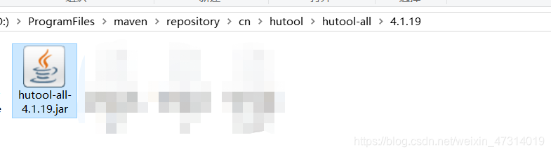 比如假如hutool是一个不存在与maven公开仓库中的jar包,那么你下载这个jar包完成后切忌不要直接放置在对应maven仓库的目录下