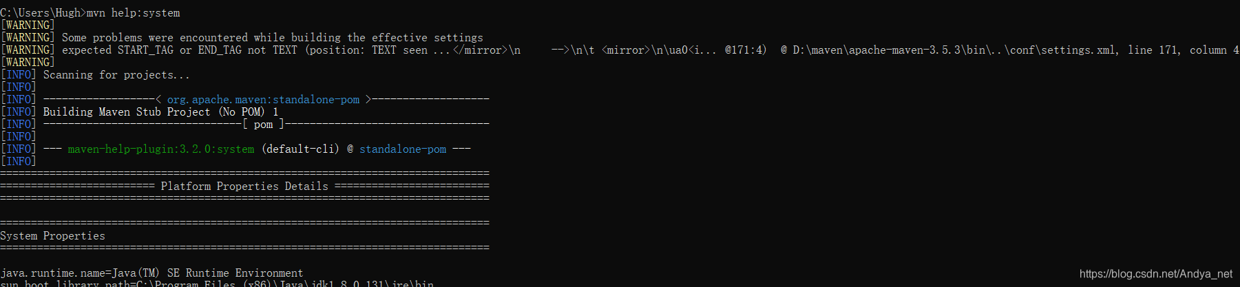 mvn help:system
