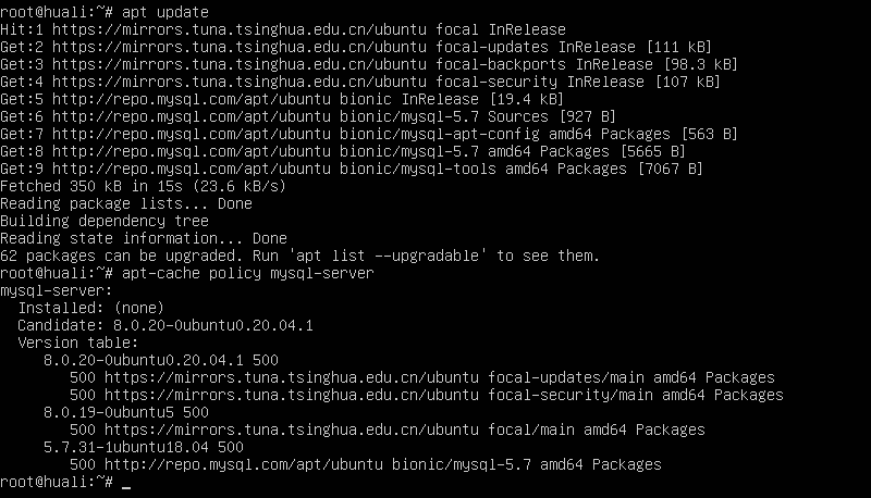 ubuntu20.04安装mysql5.7版本 