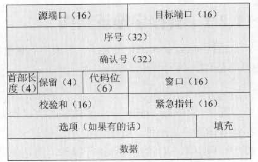 TCP的首部格式