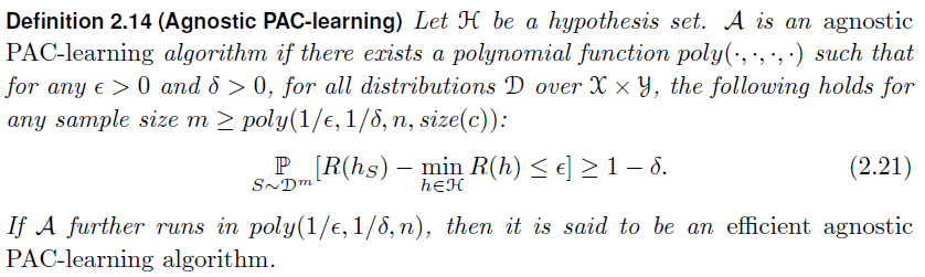 Agnostic PAC learning