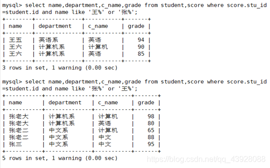 MySQL多表查询qq43928088的博客-