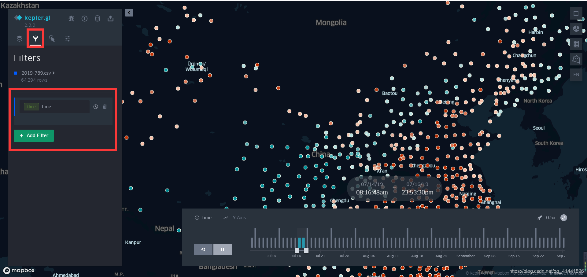 Python+Kepler.gl轻松制图、制作时间轮播地图_kepler绘图-CSDN博客