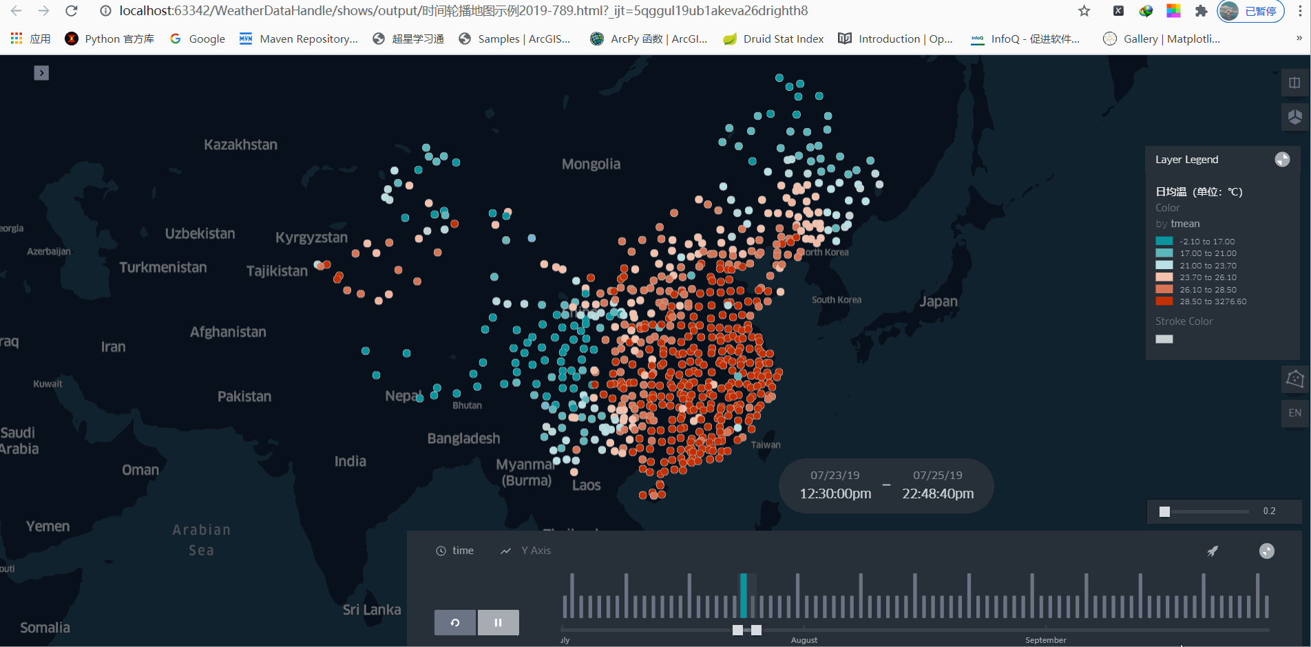 pythonkeplergl轻松制图制作时间轮播地图