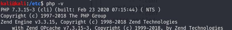 php -v