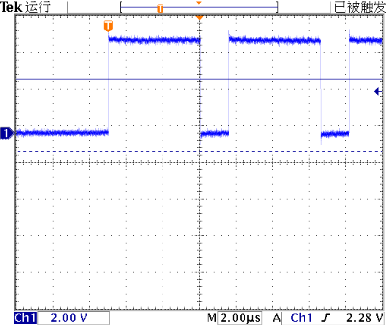 ▲ 实际读取HX711的SCK波形