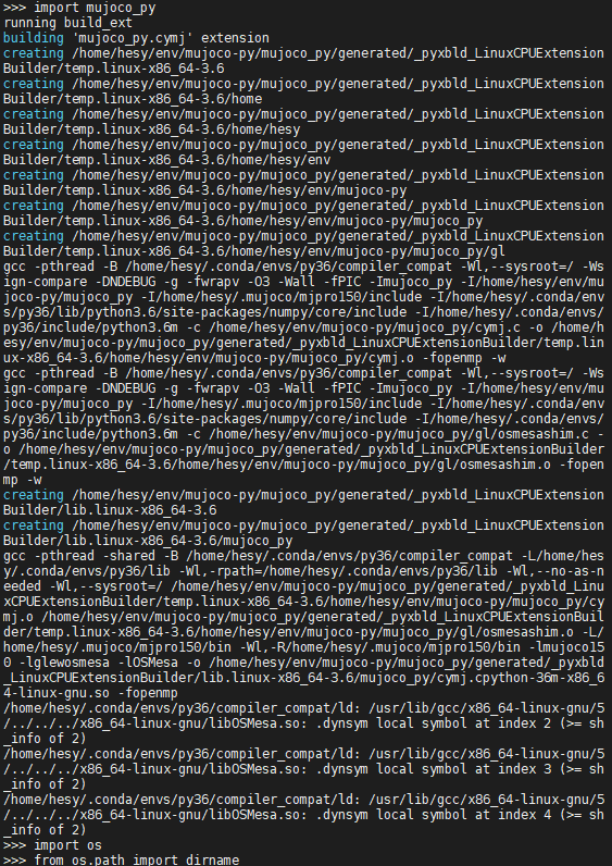 mujoco(py) & gym & spinningup_line 78, in errcheck raise glexception(f