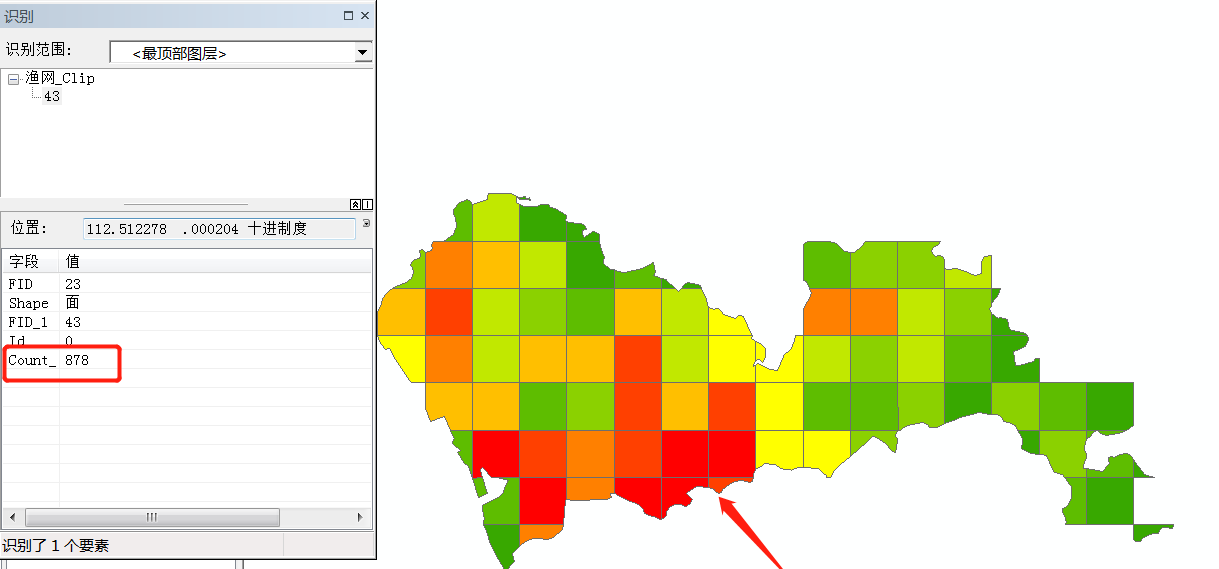 ArcGIS实验七 基于深圳餐饮的格网统计图