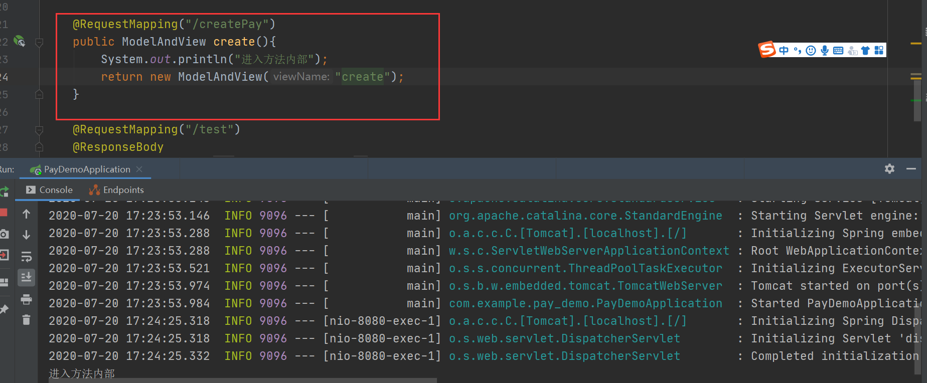 controller代码在这里插入图片描述