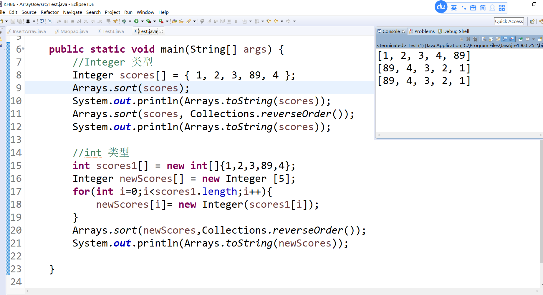 java collections reverseorder