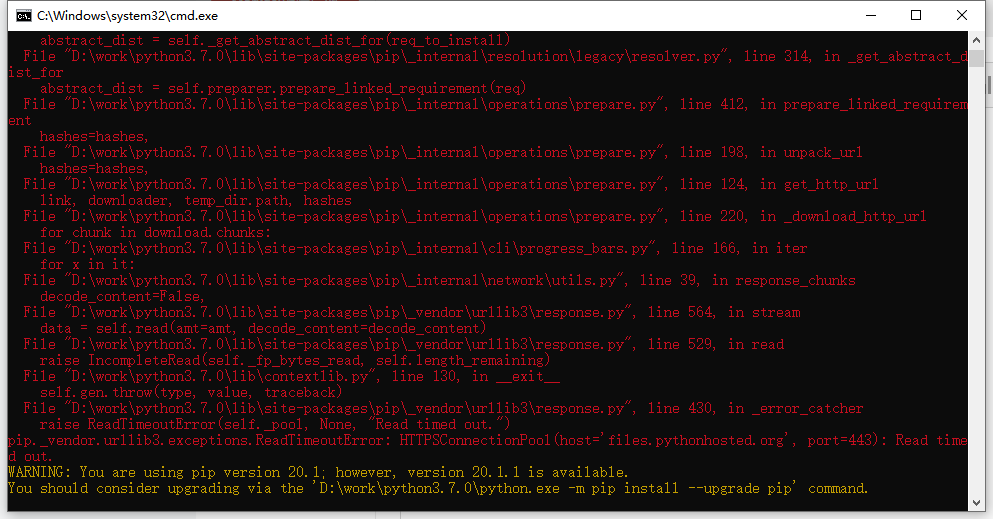 warning-you-are-using-pip-version-20-1-however-version-20-1-1-is-available-python