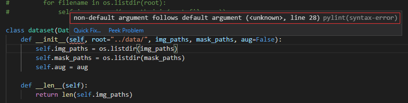 Python报错:“Non-Default Argument Follows Default Argument  (＜Unknown＞)Pylint(Syntax-Error)“_Cassie_Pylua的博客-Csdn博客