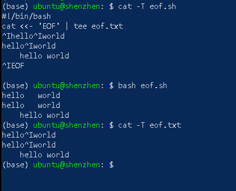 Bash中eof问题以及去tab问题 Tcliuwenwen的博客 Csdn博客
