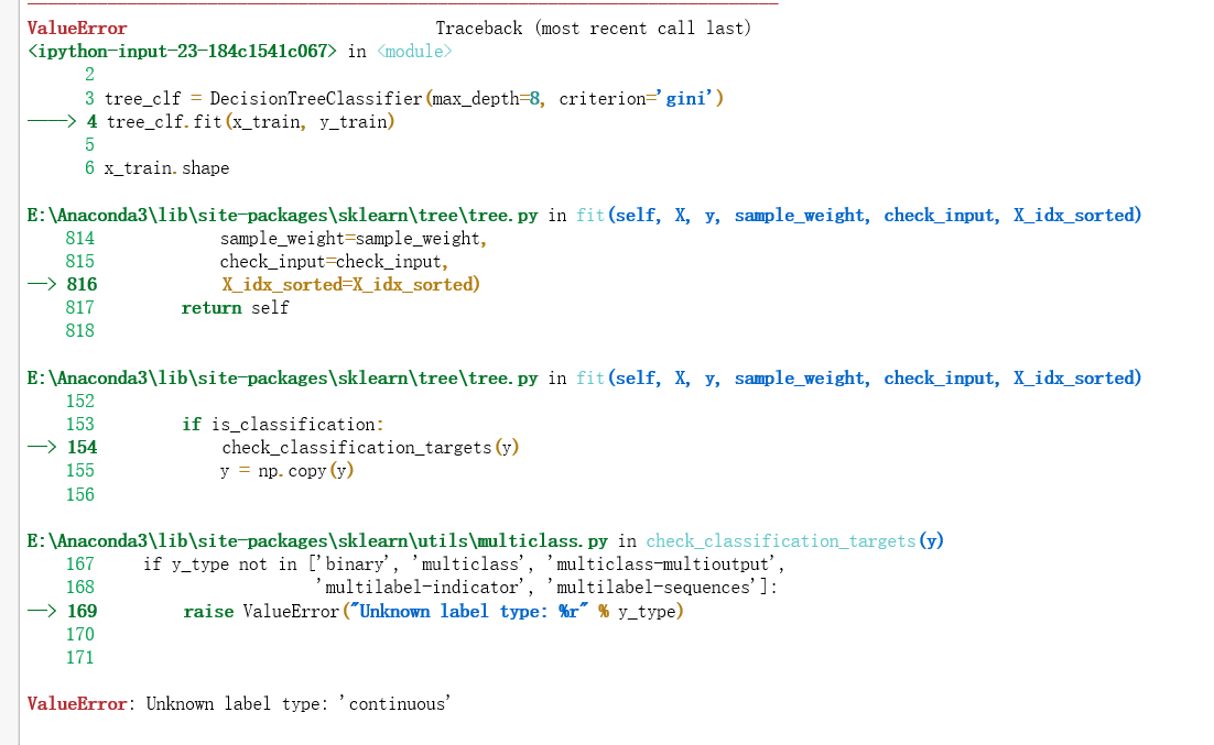 调用Sklearn模型遇到Unknown Label Type: Continuous 的解决办法_小白掌柜的博客-Csdn博客
