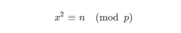 x2≡n(modp)