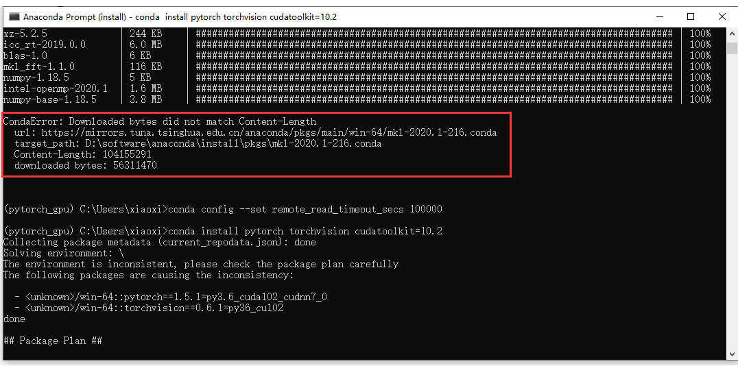 win10系统在anaconda下安装pytorch的gpu版本 cuda10.2 python3.6 pycharm 最新,详细,亲测可用