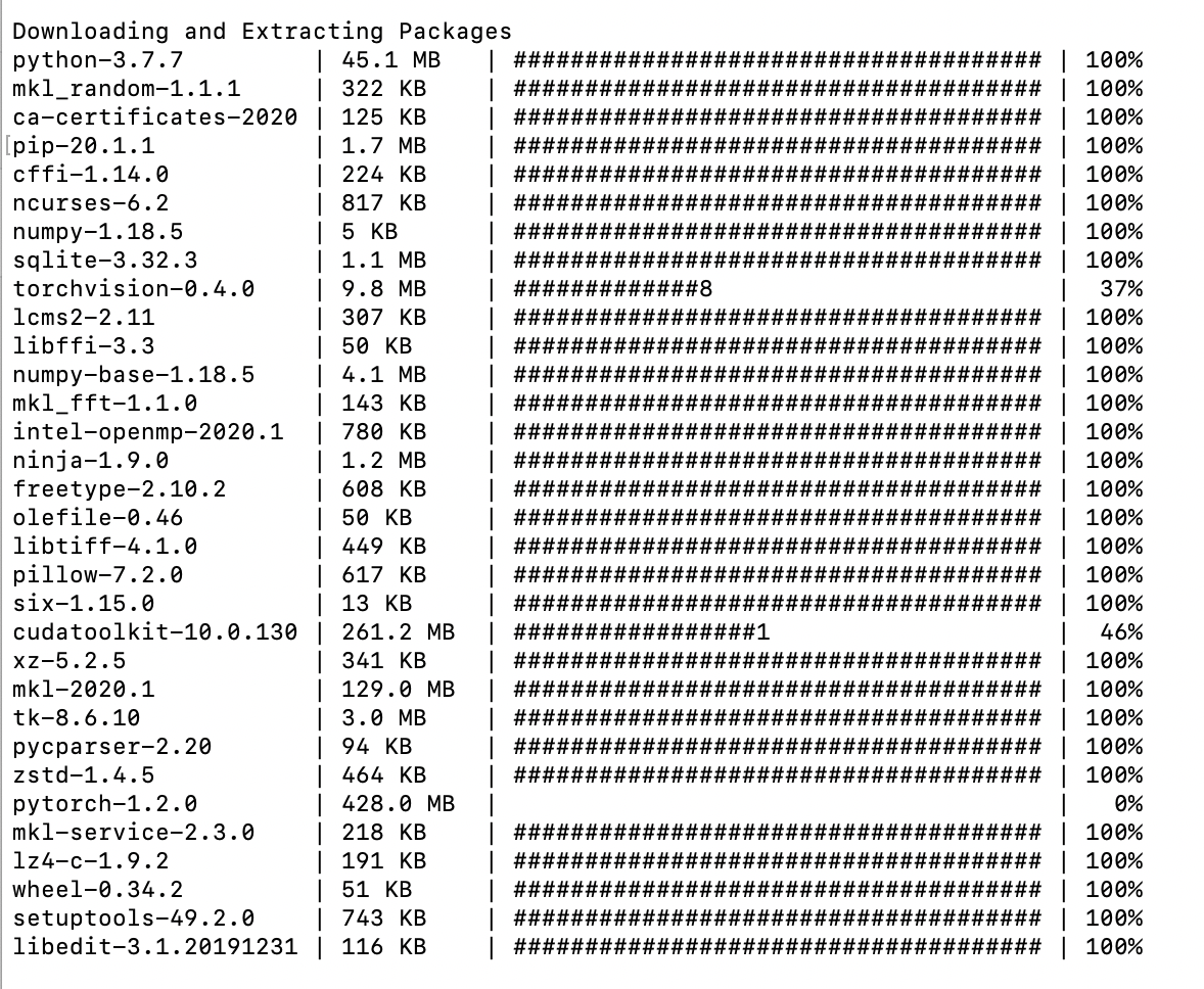 安装 pytorch 出现cudatoolkit和pytorch 下载不了