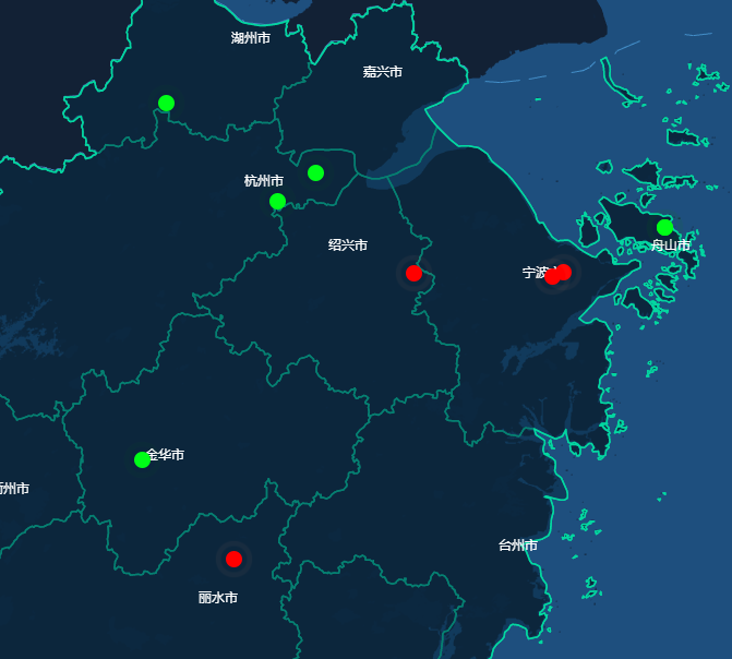 高德地图上绘制城市名字和带涟漪的点标记