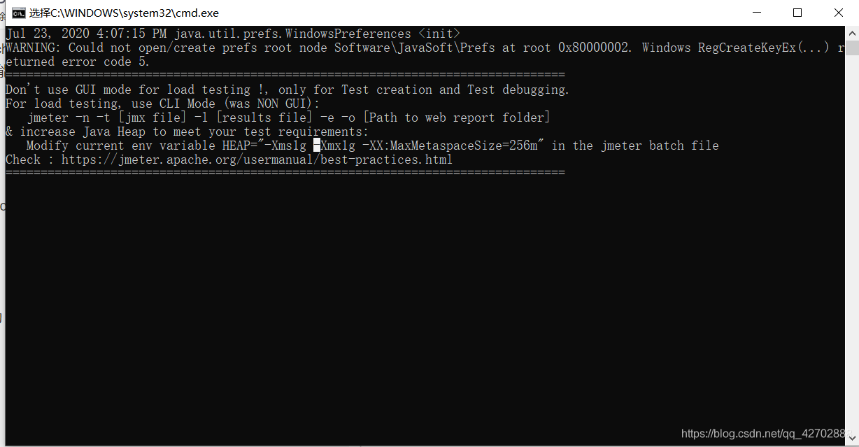 先出现命令窗口,然后是操作窗口出现,不要关闭命令窗口