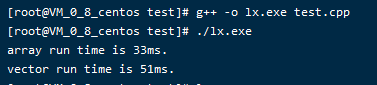 Array and vector efficiency comparison