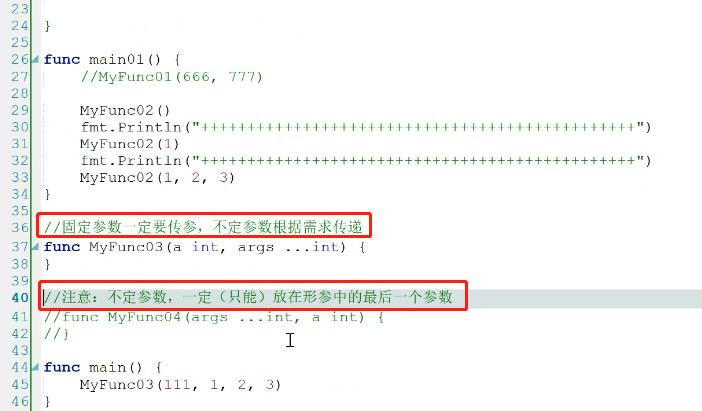 有参无返回值函数：不定长参数列表