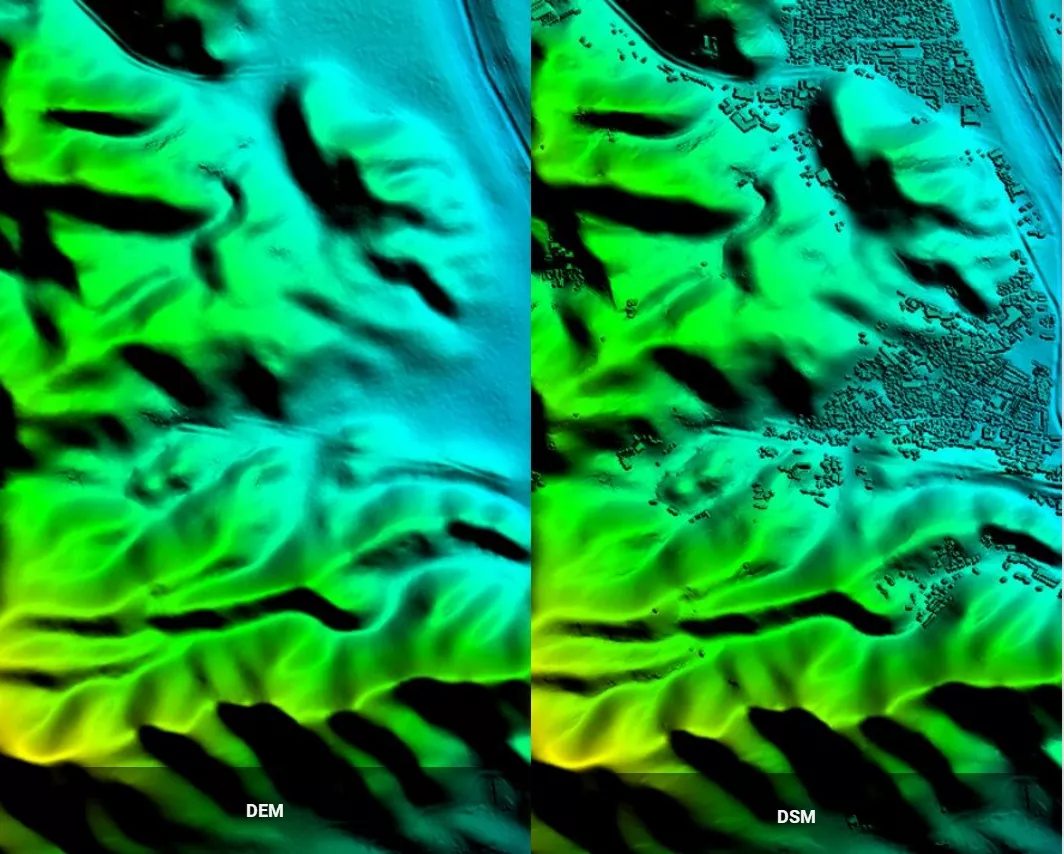 DEM and DSM comparison