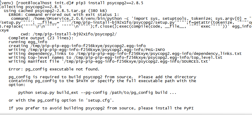 Python3.7安装Psycopg2，报错Error: Pg_Config Executable Not Found_山大王110的博客-Csdn博客