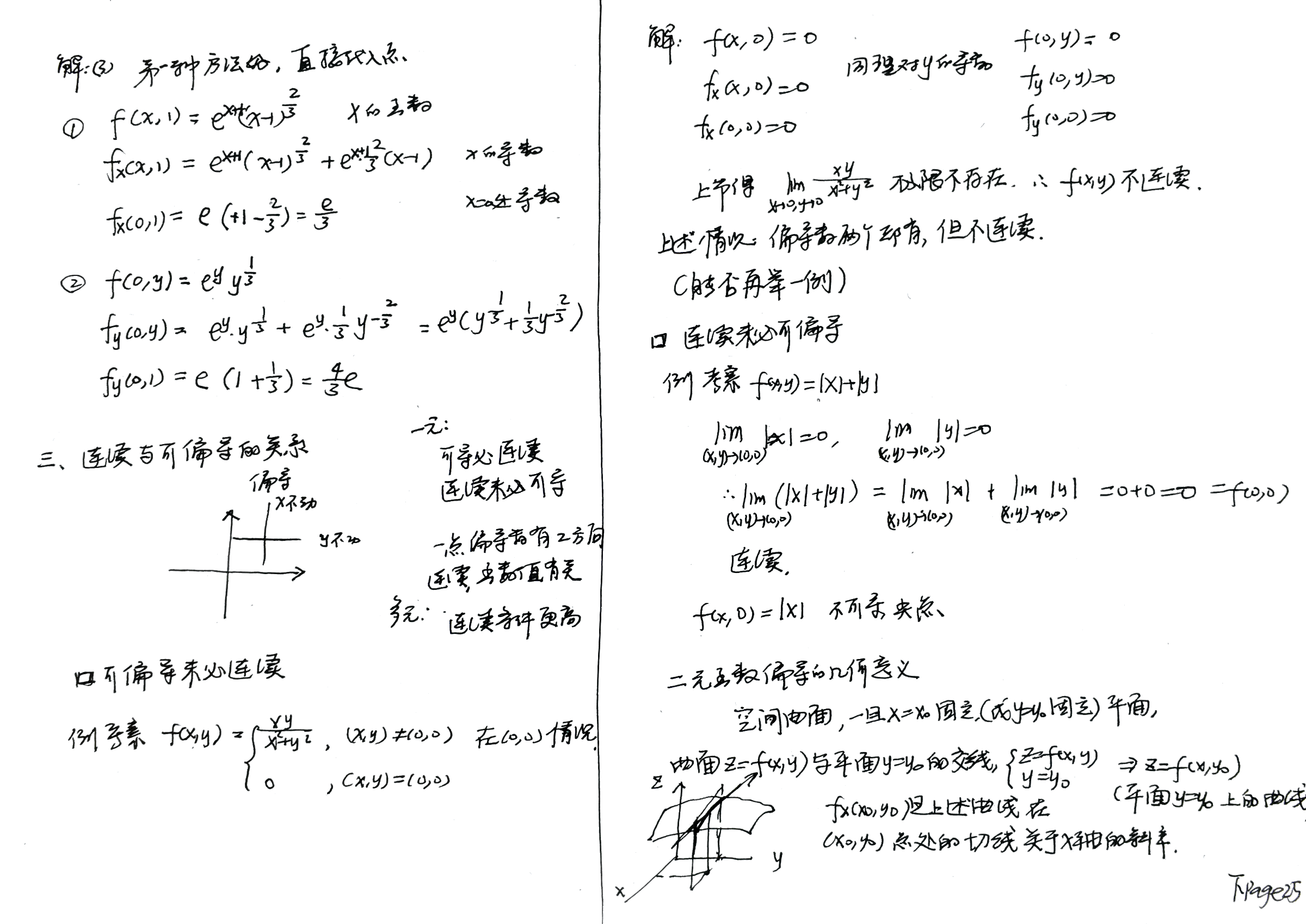 大一高数笔记整理手写图片