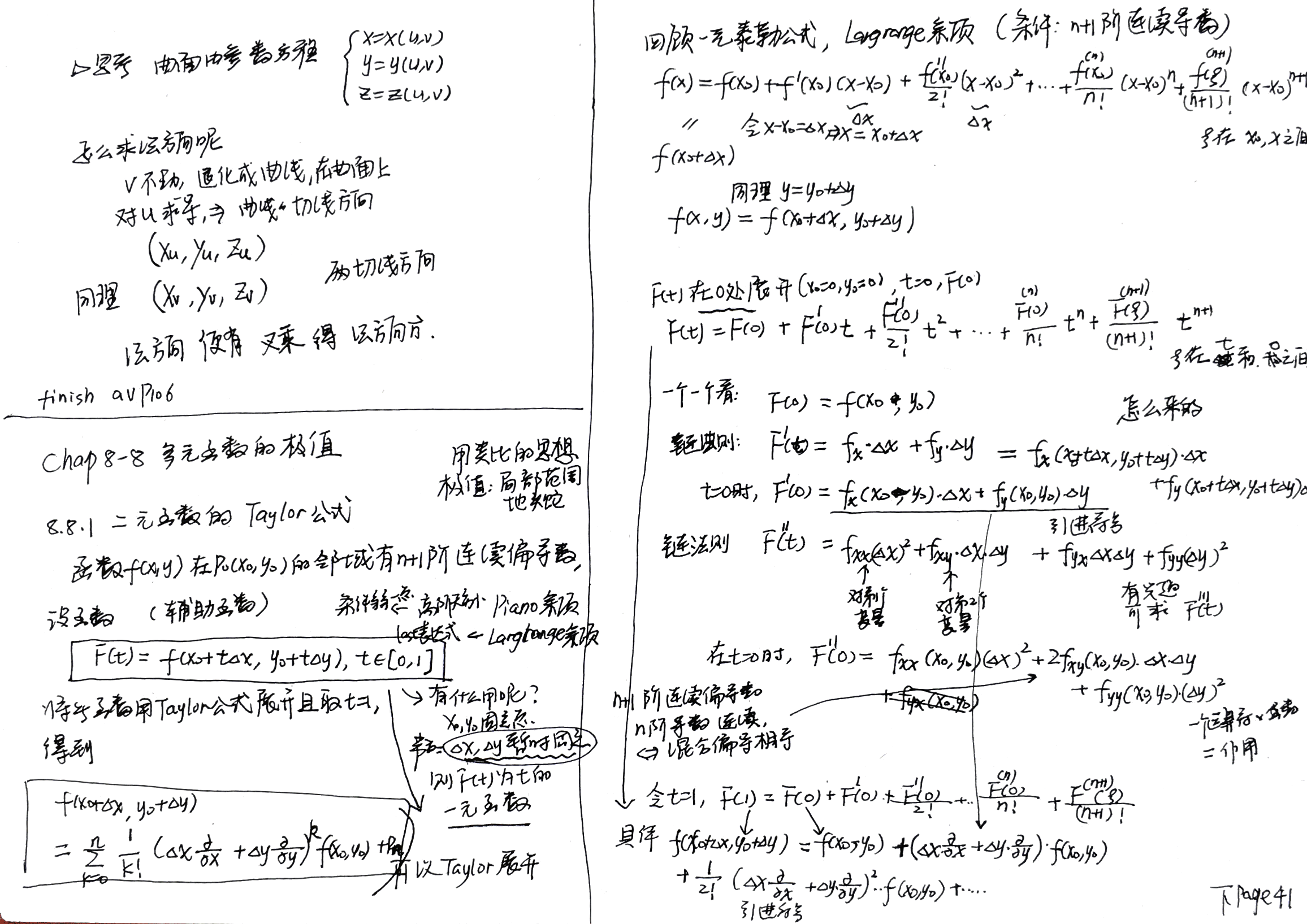 上海交通大學樂經良高數手寫筆記多元微積分