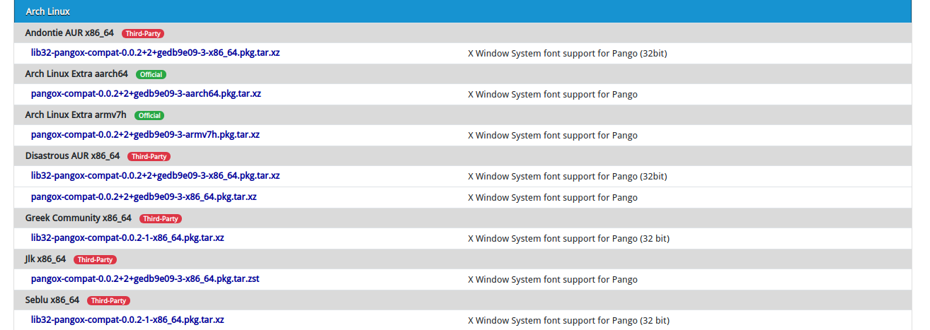 [错误日志]ArchLinux: libpangox-1.0.so.0 =＞ not foundFiveCu5的博客-