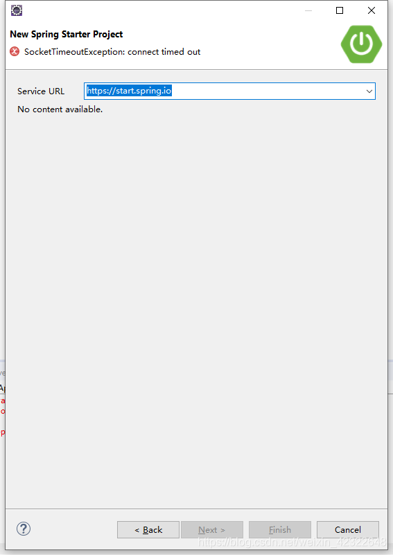 eclipse创建Springboot项目SocketTimeoutException: connect timed out错误