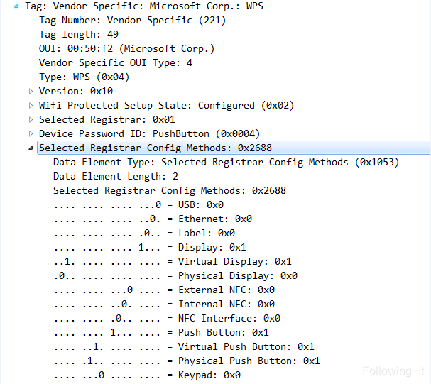 Select Registrar Configuration Methods属性