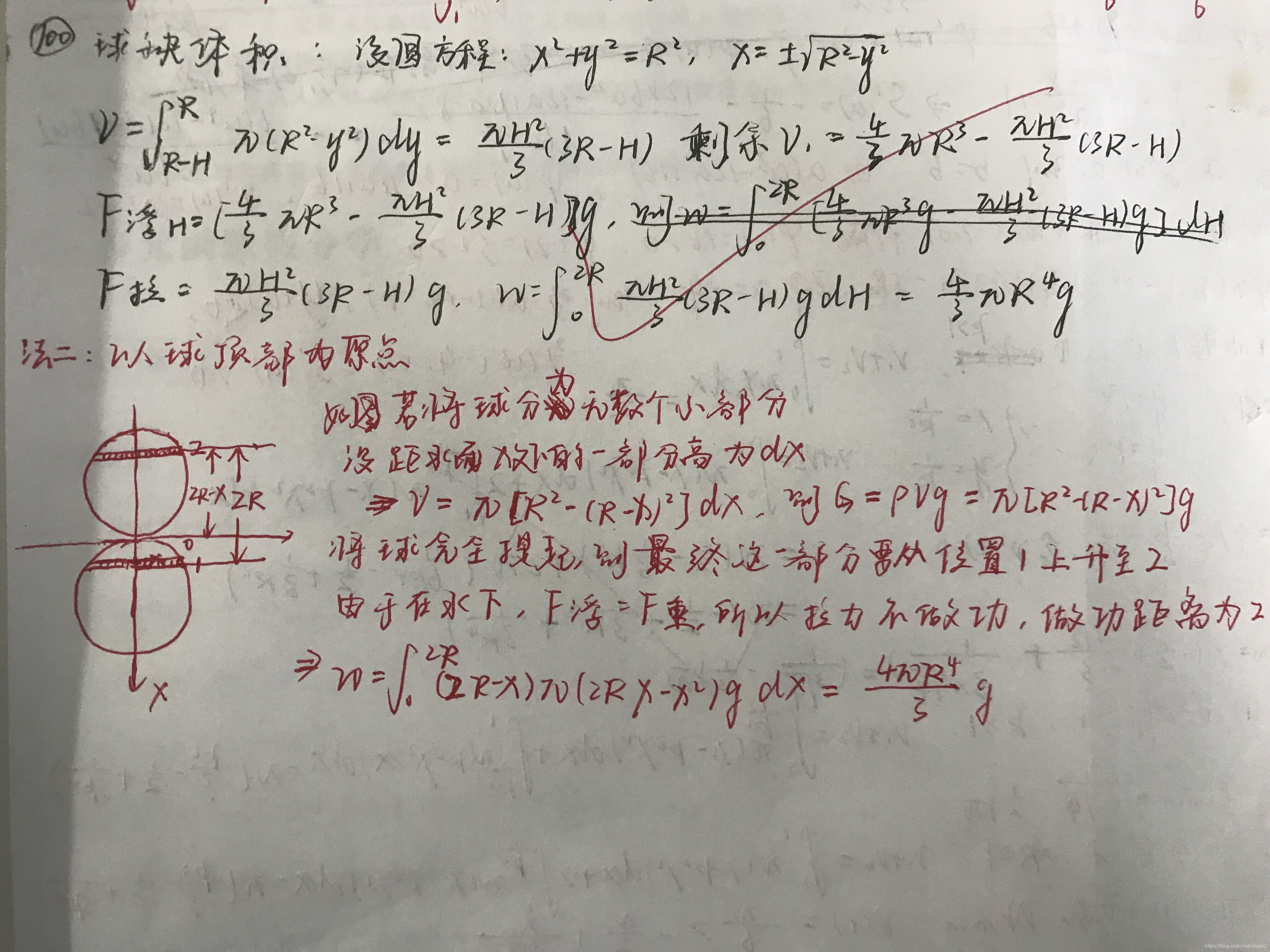 一半径为r的球沉入水中 球面顶部正好与水面相切 球的密度为1 求将球从水中取出所做的功 Givan2的博客 Csdn博客 半径为r的球沉入水中 球 的上部与水面相切 一半径为r的球沉入水中 球面顶部正好与水面相切 球的密度为1 求将球从水中取出所做的功 Givan2的博客 Csdn博客 半径为r的球沉入水中 球 的上部与水面相切
