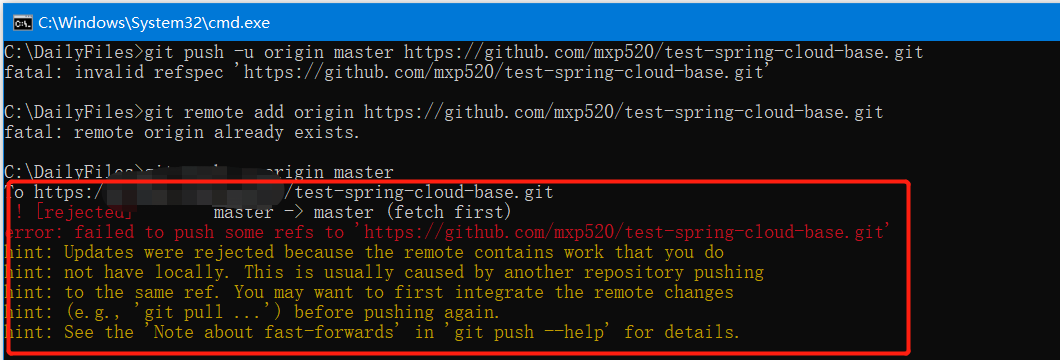 解决Error: Failed To Push Some Refs To  'Https://Github.Com/Mxp520/Test-Spring-Cloud-Base.Git'_戒烟的李白的博客-Csdn博客