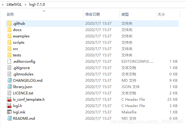 LVGL v7.1.0源码结构