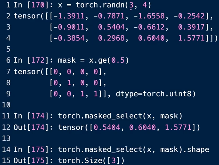 pytorch的tensor操作 1