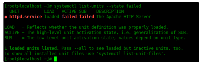 systemctl failed クリア, systemctl reset failed – AGTA