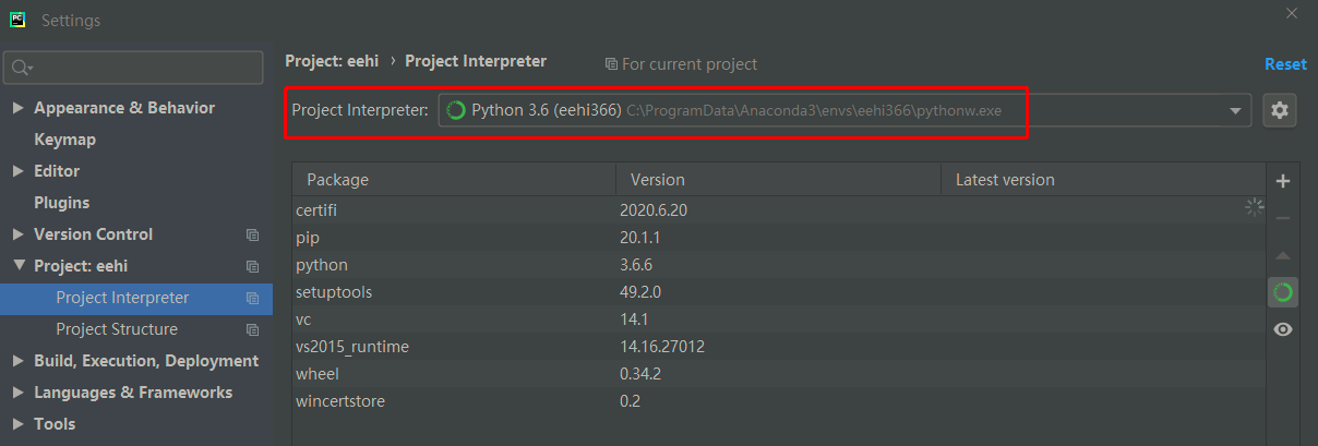 PyCharm 为项目关联 虚拟环境编译器